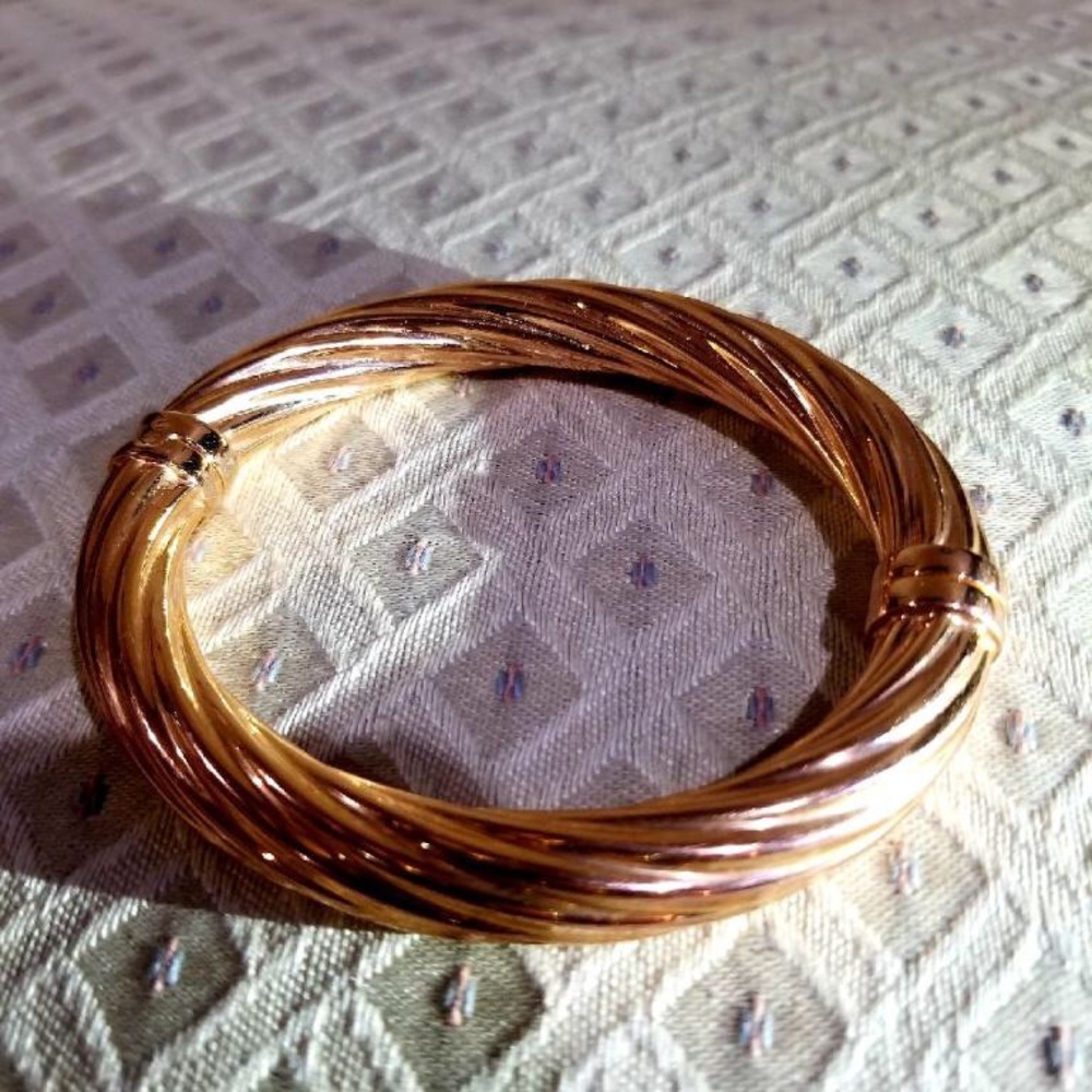 COPY - Rose gold bronze bangles.  Made in Italy.